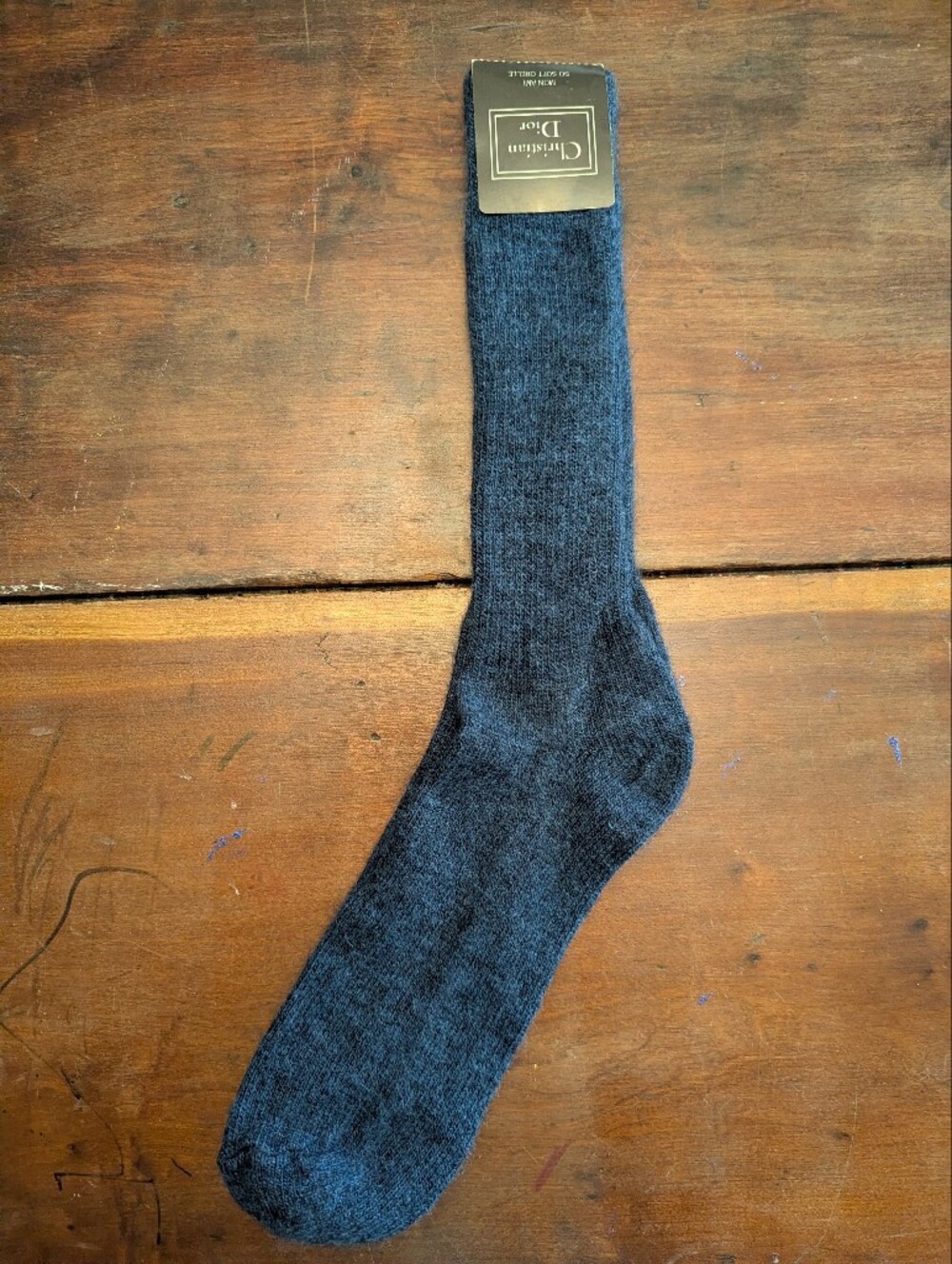 Dior Vintage Navy Blue Dress Socks